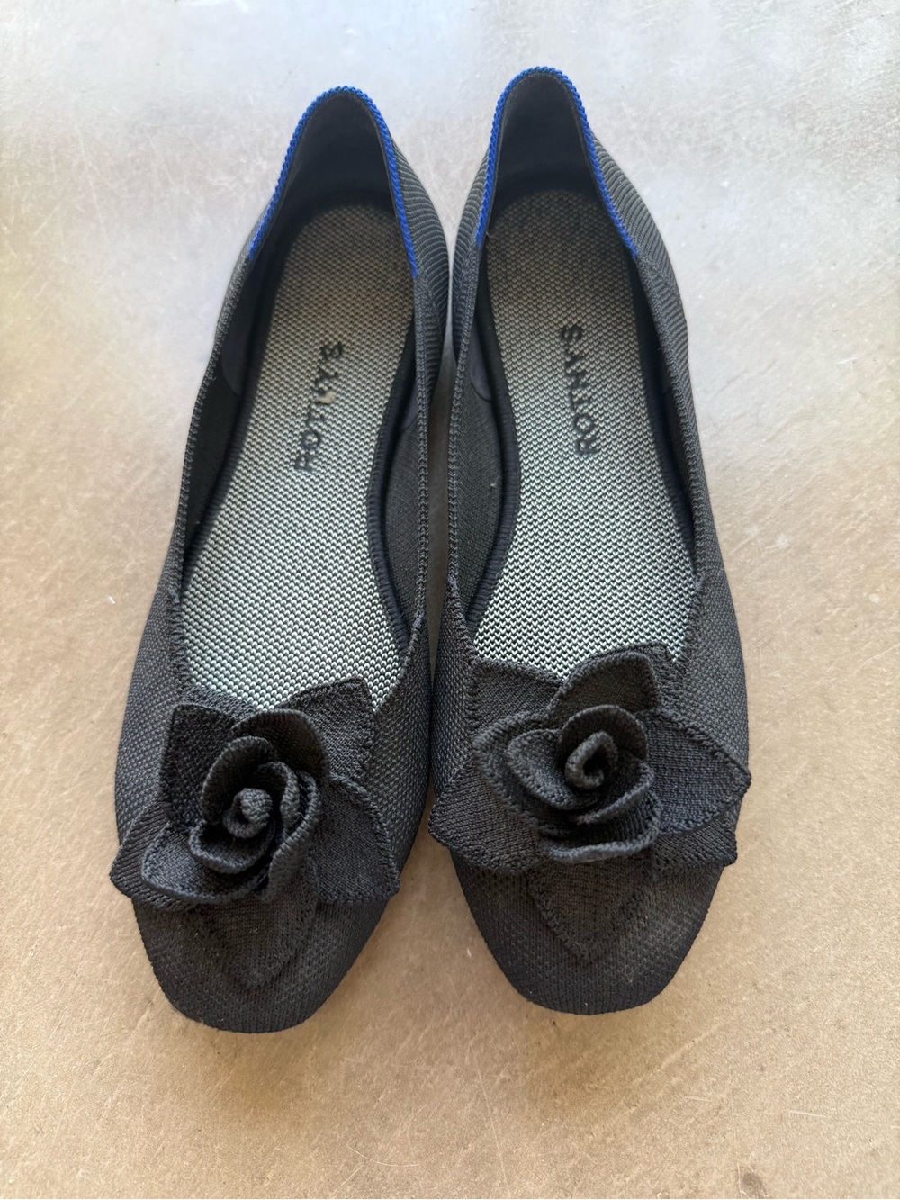 Rothy’s The Petal Square Women's Black US 9.5